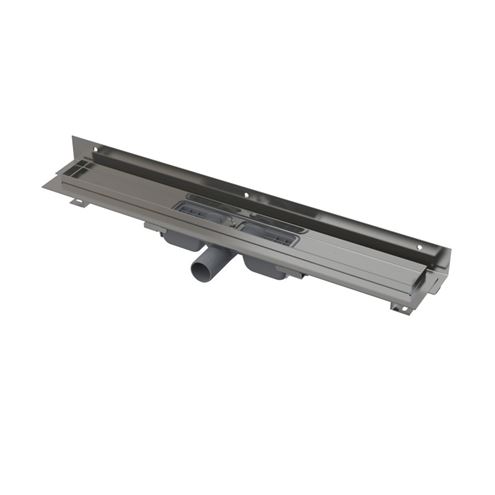 ALCA APZ104 FLEXIBLE LOW sprchový žlab 550 mm, ke stěně, boční odtok DN 40, bez roštu, PP/nerez ocel APZ104-550 Obrázek - Hlavní obrázek