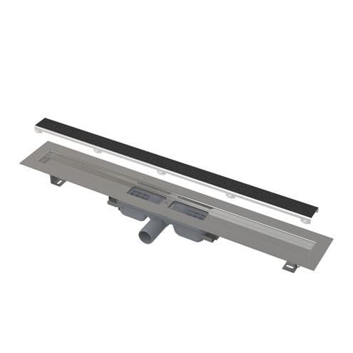 ALCA APZ115 MARBLE LOW sprchový žlab 1150 mm, do prostoru i ke stěně, boční odtok DN 40, rošt pro vložení dlažby, PP/nerez ocel APZ115-1150 Obrázek - Hlavní obrázek