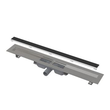 ALCA APZ115 MARBLE LOW sprchový žlab 750 mm, do prostoru i ke stěně, boční odtok DN 40, rošt pro vložení dlažby, PP/nerez ocel