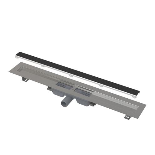 ALCA APZ115 MARBLE LOW sprchový žlab 850 mm, do prostoru i ke stěně, boční odtok DN 40, rošt pro vložení dlažby, PP/nerez ocel APZ115-850 Obrázek - Hlavní obrázek