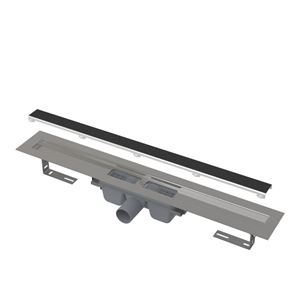 ALCA APZ15 MARBLE sprchový žlab 850 mm, do prostoru i ke stěně, boční odtok DN 50, rošt pro vložení dlažby, PP/nerez ocel