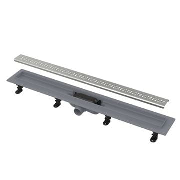 ALCA APZ9 SIMPLE sprchový žlab 750 mm, do prostoru i ke stěně, boční odtok DN 40, rošt SIMPLE 9, PP/nerez ocel