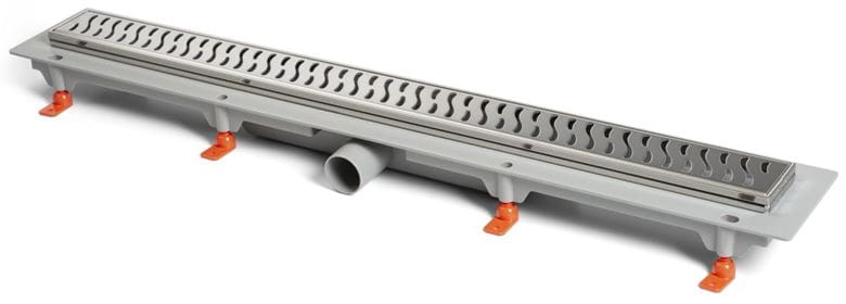 EASY sprchový žlab 650 mm, do prostoru, boční odtok D 40, rošt HARMONY, plast/nerez ocel lesk EPZ20-PN-650 Obrázek - Hlavní obrázek
