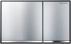 GEBERIT OMEGA 60 ovládací tlačítko pro dvě splachování, easy-to-clean, zinek, kartáčovaný/lesklý chrom