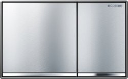 GEBERIT OMEGA 60 ovládací tlačítko pro dvě splachování, easy-to-clean, zinek, kartáčovaný/lesklý chrom