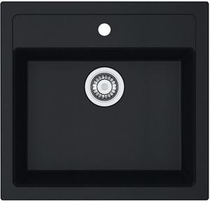 FRANKE SIRIUS SID 610 tectonitový dřez 560x530 mm, otvor pro baterii, černá
