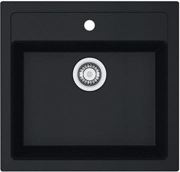 FRANKE SIRIUS SID 610 tectonitový dřez 560x530 mm, otvor pro baterii, černá