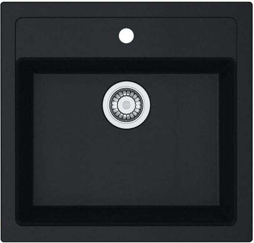 FRANKE SIRIUS SID 610 tectonitový dřez 560x530 mm, otvor pro baterii, černá 114.0264.011 Obrázek - Hlavní obrázek