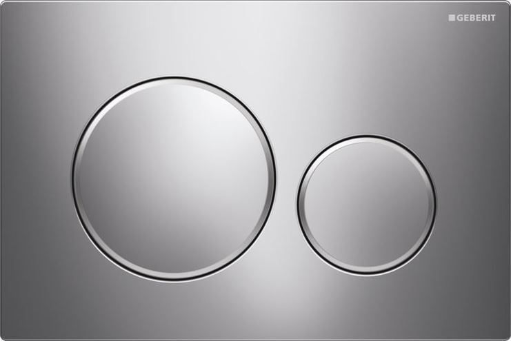 GEBERIT SIGMA 20 ovládací tlačítko pro dvě splachování, plast, lesklý/matný chrom 115.882.KH.1 Obrázek - Hlavní obrázek