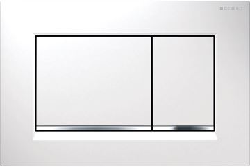 GEBERIT SIGMA 20 ovládací tlačítko pro dvě splachování, plast, bílá/lesklý chrom
