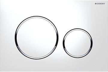 GEBERIT SIGMA 20 ovládací tlačítko pro dvě splachování, plast, bílá/lesklý chrom