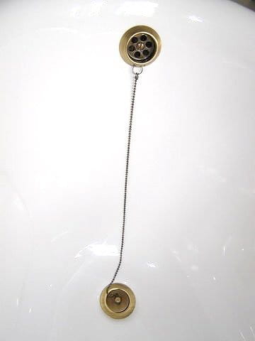 POLYSAN RETRO designový vanový sifon, se zátkou, bronz 71690 Obrázek - fotka