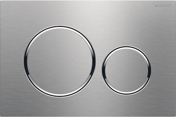 GEBERIT SIGMA 20 ovládací tlačítko pro dvě splachování, easy-to-clean, ocel, kartáčovaný/leštěný nerez
