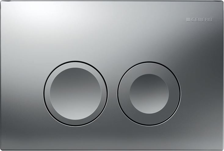 GEBERIT DELTA 25 ovládací tlačítko pro dvě splachování, plast, matný chrom 115.125.46.5 Obrázek - Hlavní obrázek
