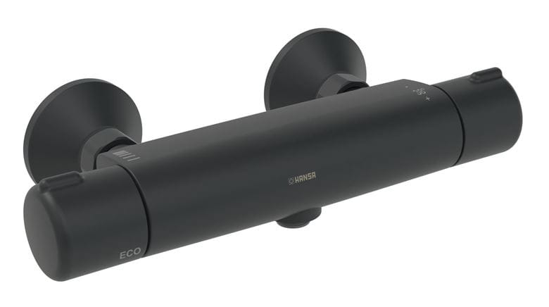 HANSA MICRA sprchová nástěnná baterie, termostatická, Thermo Cool, Eco, matná černá 5815017133 Obrázek - Hlavní obrázek