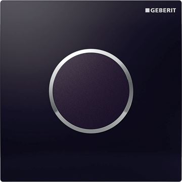 GEBERIT senzorový splachovač pisoáru, napájení ze sítě, pro kombinaci s tělesem, černá/lesklý chrom