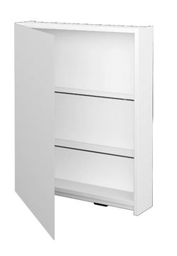 DŘEVOJAS PREMIUM GAE 60 zrcadlová skříňka 60x73,9x13,8 cm, s el. zásuvkou, panty vlevo, lamino, lesklá bílá 49181 Obrázek - fotka