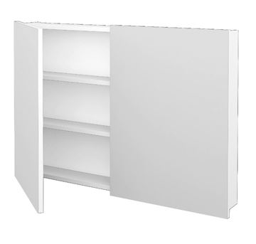 DŘEVOJAS Q GA2 100 zrcadlová skříňka 100x68x14,8 cm, lamino, lesklá bílá 134709 Obrázek - fotka