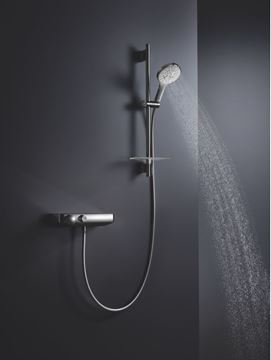 GROHE RAINSHOWER SMARTACTIVE 130 sprchová souprava 4-dílná, ruční sprcha pr. 130 mm, 3 proudy, tyč, hadice, polička, chrom 26546000 Obrázek - fotka