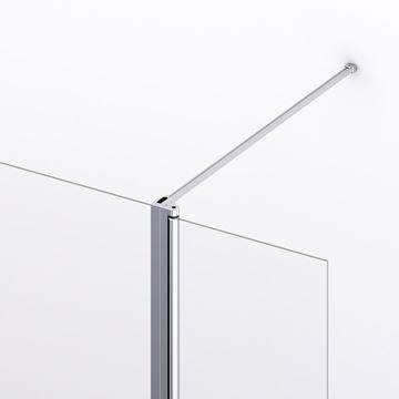 RONAL DIVERA D22F1 boční stěna 90x200 cm, aluchrom/sklo screen D22F1 090 50 87 Obrázek - fotka