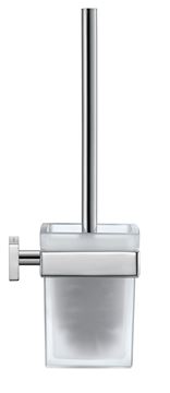 DURAVIT KARREE WC štětka, nástěnná, matné sklo, chrom