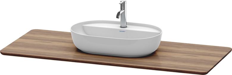 DURAVIT LUV deska pod umyvadlo s výřezem 138,8x59,9x2,5 cm, ořech LU946107777 Obrázek - Hlavní obrázek