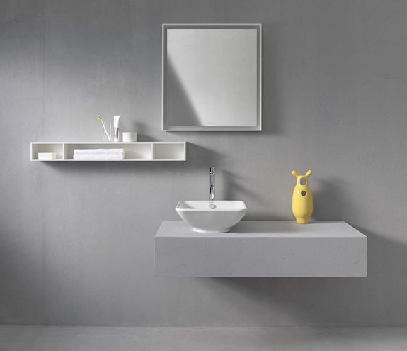 DURAVIT L-CUBE police 80x14x12 cm, nástěnná, Graphit matt LC120004949 Obrázek - fotka