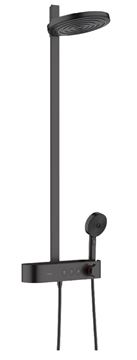 HANSGROHE PULSIFY S SHOWERPIPE 260 sprchový set s termostatickou baterií, horní sprcha, ruční sprcha se 3 proudy, tyč, hadice, EcoSmart, matná černá