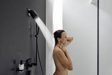 HANSGROHE PULSIFY sprchové rameno 80 mm, nástěnné, matná černá 24139670 Obrázek - fotka