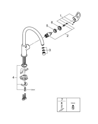 GROHE BAULOOP dřezová baterie, chrom 31368000 Obrázek - fotka