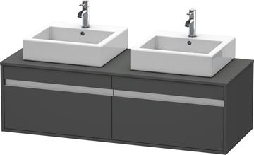 DURAVIT KETHO skříňka pod umyvadlo 140x55x42,6 cm, 2 zásuvky, Graphit matt