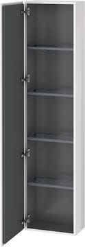 DURAVIT L-CUBE vysoká skříňka 40x24,3x176 cm, 1 dvířka, panty vlevo, Push-open, lesklá bílá LC1170L2222 Obrázek - fotka