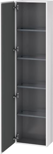DURAVIT L-CUBE vysoká skříňka 40x24,3x176 cm, 1 dvířka, panty vlevo, Push-open, lesklá bílá LC1170L2222 Obrázek - fotka