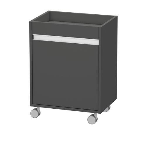DURAVIT KETHO nízká skříňka 50x36x67 cm, 1 dvířka, panty vlevo, matný grafit KT2530L4949 Obrázek - Hlavní obrázek