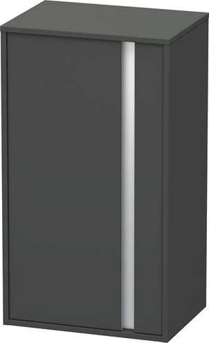 DURAVIT KETHO nízká skříňka 50x36x88 cm, 1 dvířka, panty vlevo, matný grafit KT1266L4949 Obrázek - Hlavní obrázek