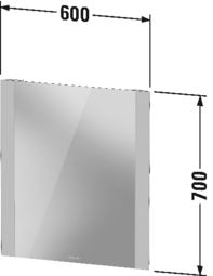DURAVIT zrcadlo 60x70 cm, s osvětlením, se senzorem LM7875000000000 Technický nákres