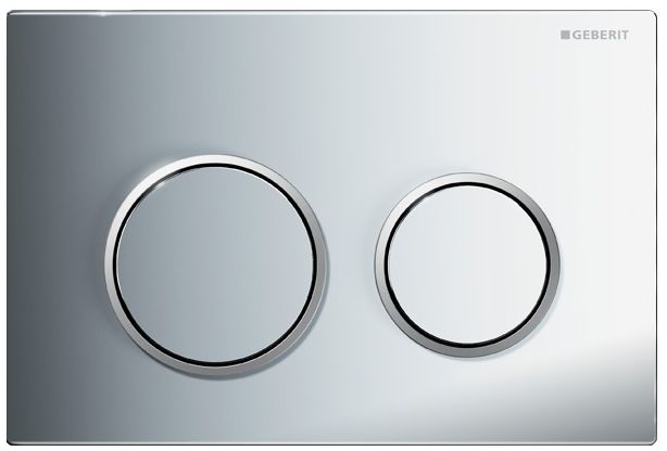 GEBERIT OMEGA 20 ovládací tlačítko pro dvě splachování, plast, lesklý/matný chrom 115.085.KH.1 Obrázek - Hlavní obrázek