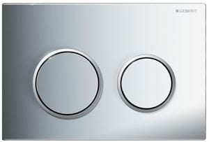 GEBERIT OMEGA 20 ovládací tlačítko pro dvě splachování, plast, lesklý/matný chrom