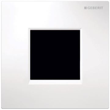GEBERIT senzorový splachovač pisoáru, napájení ze sítě, pro kombinaci s tělesem, bílá/lesklý chrom