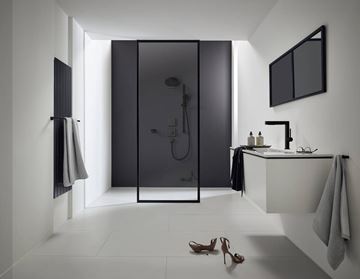 HANSGROHE PULSIFY S horní sprcha 260mm, 2 proudy, s nástěnným připojením, EcoSmart, matná černá 24151670 Obrázek - fotka