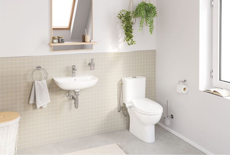 GROHE BAU CERAMIC WC kombi nádržka, boční přívod vody, alpská bílá 39437000 Obrázek - fotka