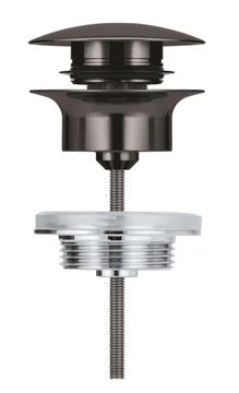 GROHE umyvadlová výpust, click-clack, s přepadem, hard graphite 65807A00 Obrázek - fotka