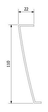 POLYSAN KARIA panel k vaničkám 1200x1000mm, rohový, levý, akrylát, bílá 26712L Technický nákres