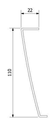POLYSAN panel k vaničkám 900x900mm, rohový, akrylát, bílá 43812 Technický nákres