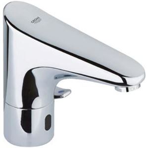 GROHE EUROPLUS E umyvadlová senzorová baterie s regulací vody, napájení z baterie, chrom