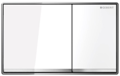 GEBERIT OMEGA 60 ovládací tlačítko pro dvě splachování, bílá/lesklý chrom 115.081.SI.1 Obrázek - Hlavní obrázek