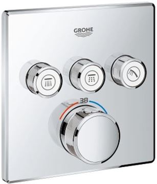 GROHE GROHTHERM SMARTCONTROL podomítková termostatická baterie, pro 3 spotřebiče, Water Saving, chrom