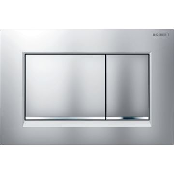 GEBERIT SIGMA 20 ovládací tlačítko pro dvě splachování, easy-to-clean, plast, matný/lesklý chrom