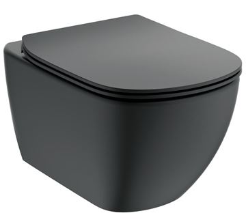 IDEAL STANDARD TESI závěsné WC, se SoftClosing sedátkem, AquaBlade splachování, černá
