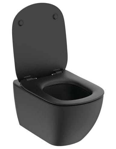 IDEAL STANDARD TESI závěsné WC, se SoftClosing sedátkem, AquaBlade splachování, černá T3546V3 Obrázek - fotka